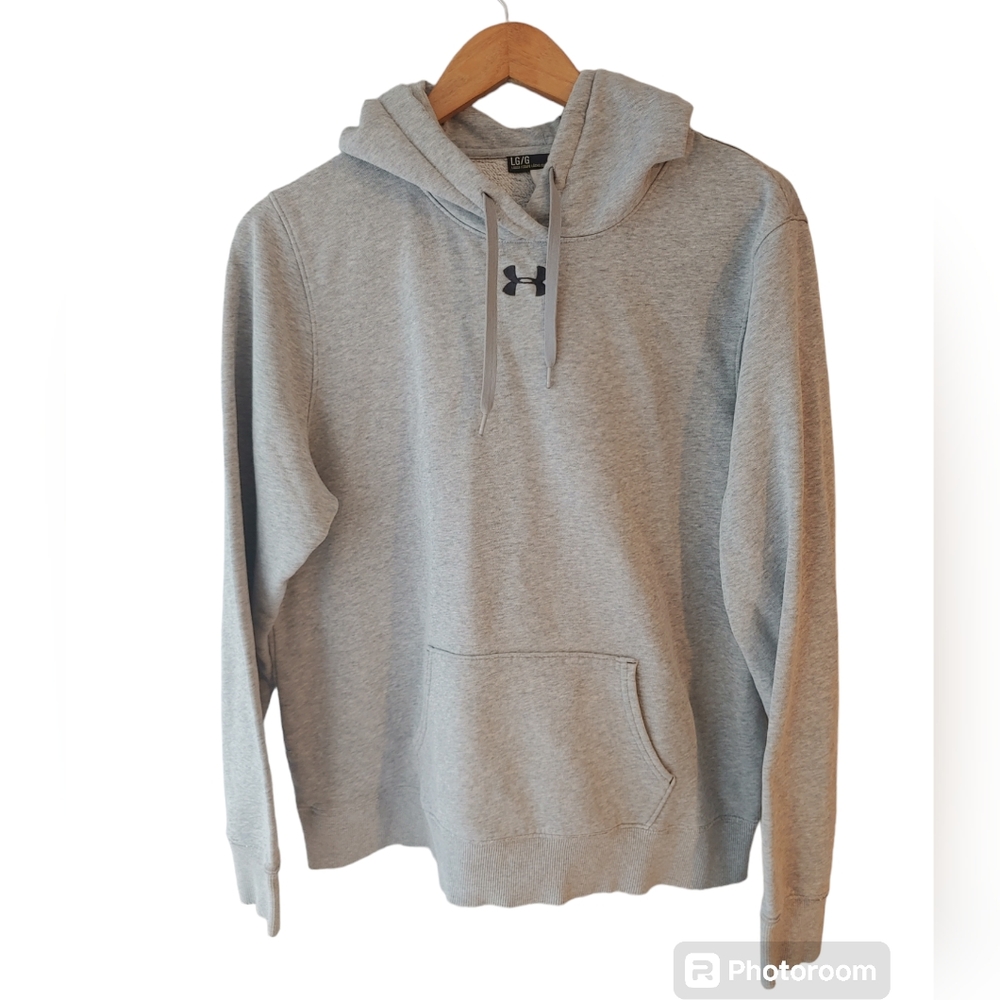 Under Armour Grey with Black Hoodie Size Large